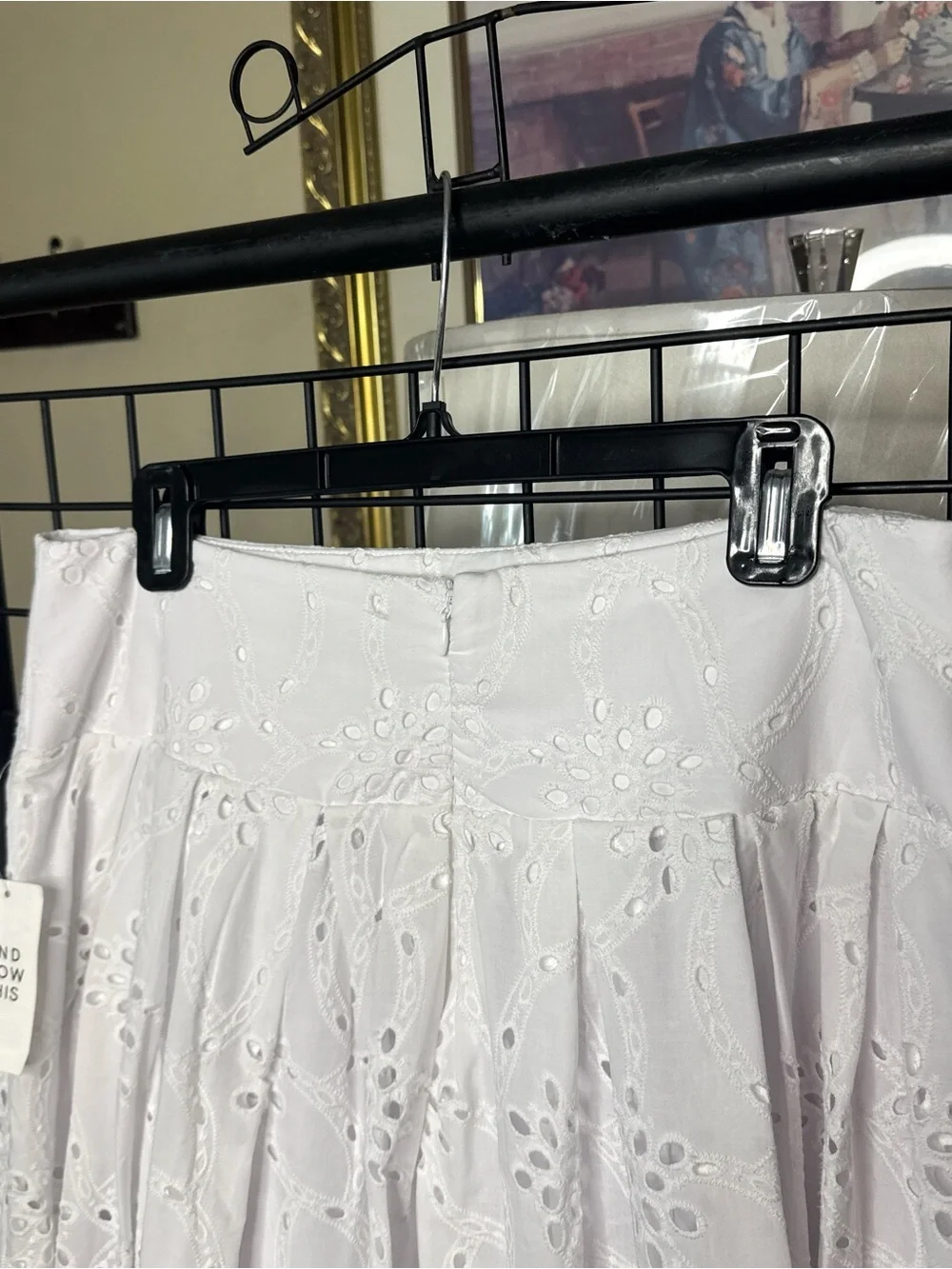 ❤️And Now This NWT White Eyelet Midi Skirt.  Size L.